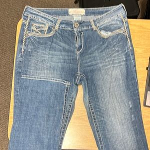 Hydraulic denim jeans